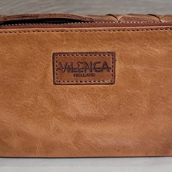 Vilenca Holland for Anthropologie Brown Woven Leather Clutch Wallet - Picture 4 of 10